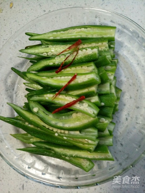 Cold Garlic Okra recipe