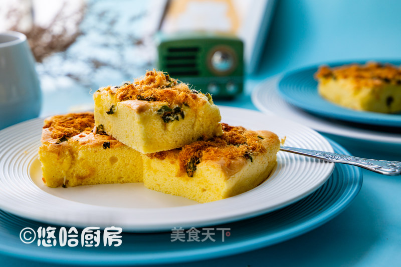 Scallion Pork Floss Cake recipe