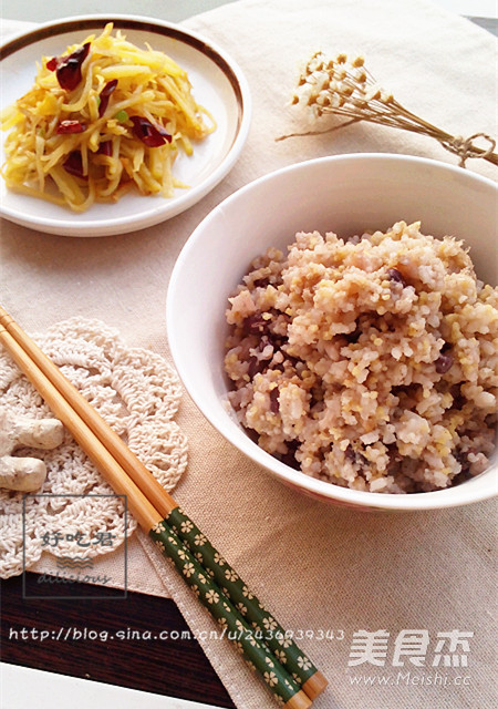Red Bean Millet & Hot and Sour Potato Shreds recipe