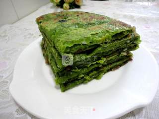 Spinach Sauce and Chopped Green Onion Cake recipe