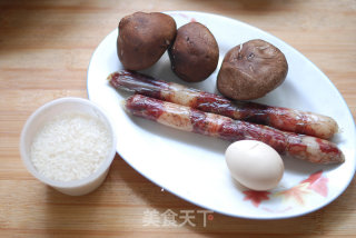 Claypot Rice with Mushroom and Sausage recipe