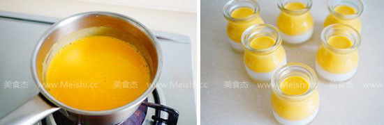 Mango Coconut Milk Two-color Pudding recipe