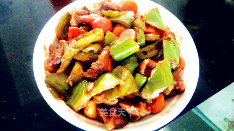 Braised Cartilage with Colored Peppers recipe