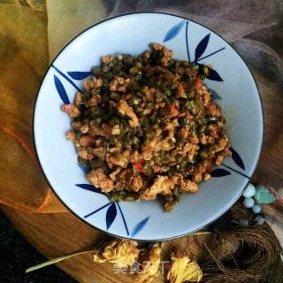 Stir-fried Minced Pork with Capers recipe