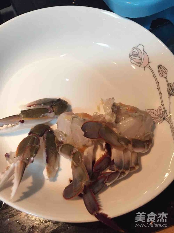 Fried Crab with Ginger and Spring Onion recipe