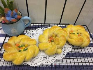 #aca Fourth Session Baking Contest# Making Erotic Bread with Seasonal Vegetables Garland recipe