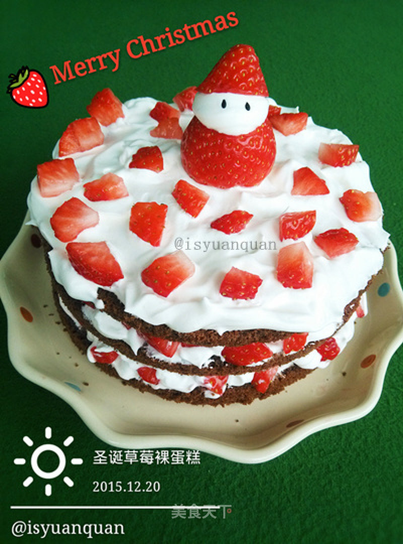 Christmas Strawberry Naked Cake recipe
