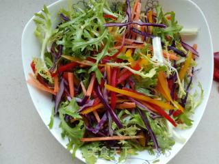 Zero-fat Colorful Vegetable Salad recipe