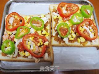 [diy New Orleans Bbq Pizza] Produced by Xiaowenzi~~[chicken Toast Pizza] recipe