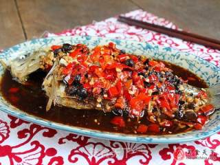 Garlic Rice with Black Bean Sauce and Chopped Pepper Fish recipe