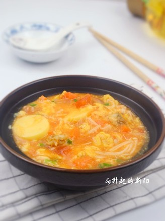 Tomato Tofu Seafood Soup