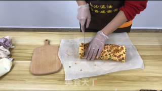 Salted Egg Yolk Ham Cake Roll recipe