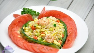 Fried Rice with Shrimp and Ginkgo Egg recipe