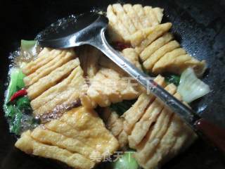 Roasted Orchid Dried Tofu with Green Vegetables recipe