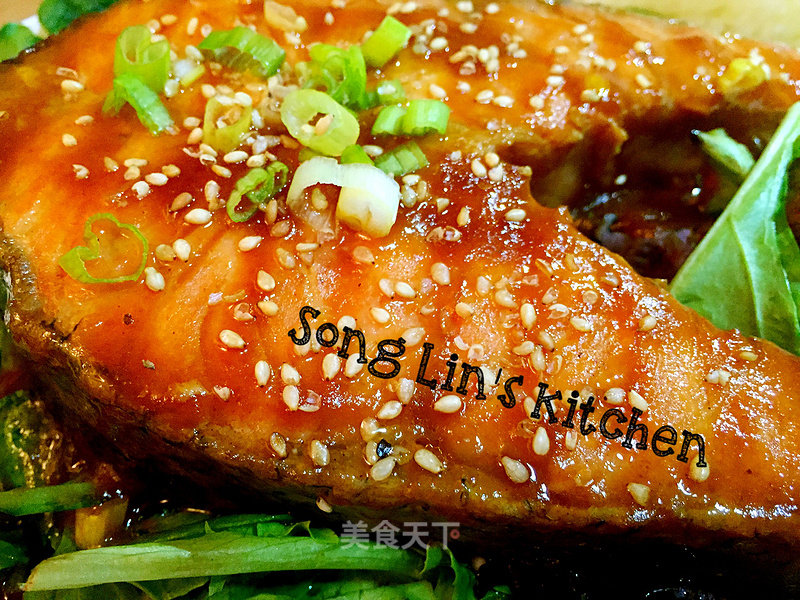 Braised Salmon Steak recipe