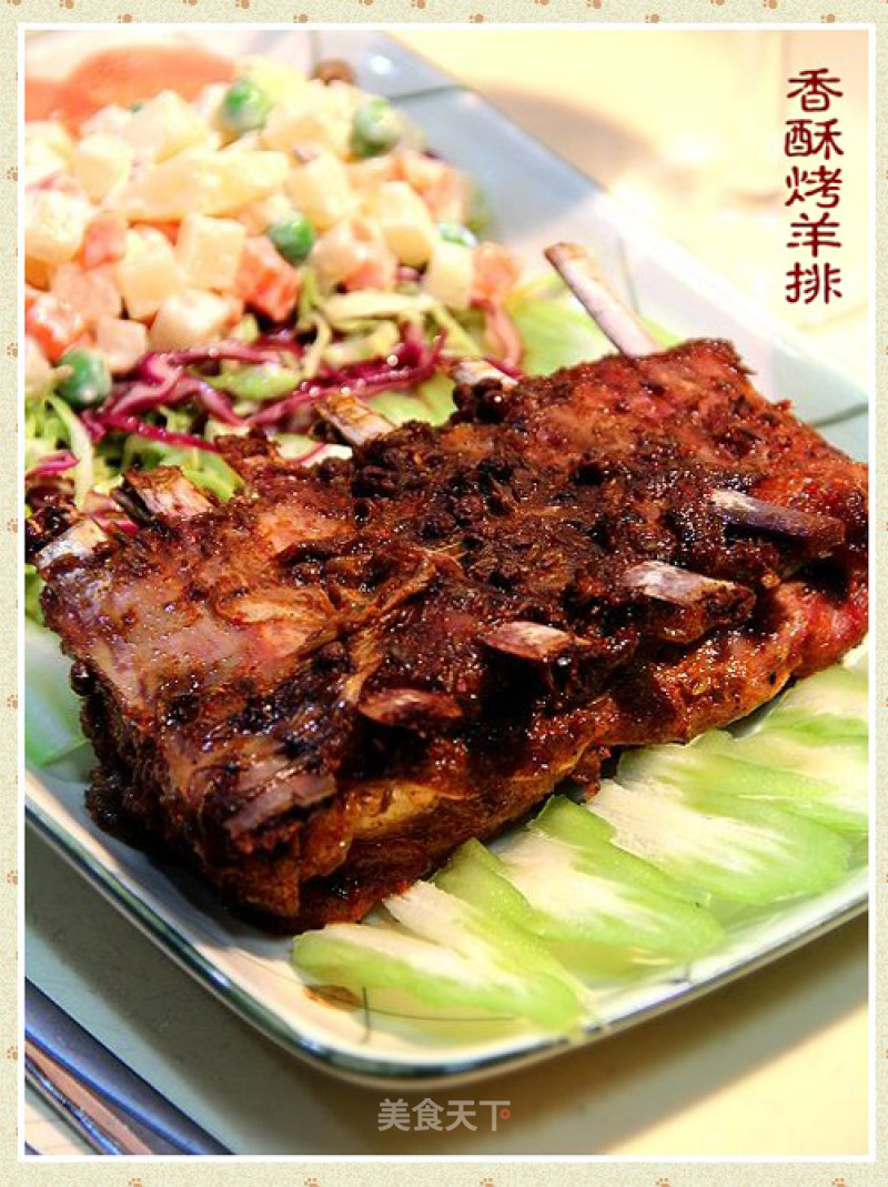 Combination of Chinese and Western "fragrant and Crispy Roasted Lamb Chop" recipe