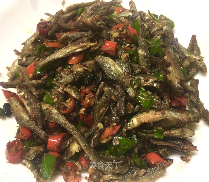 Spicy Fried Small Dried Fish recipe