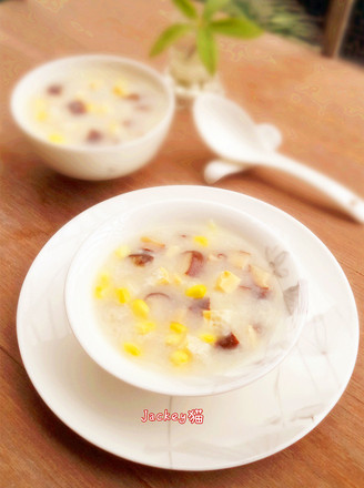 Mushroom Salted Egg Congee recipe