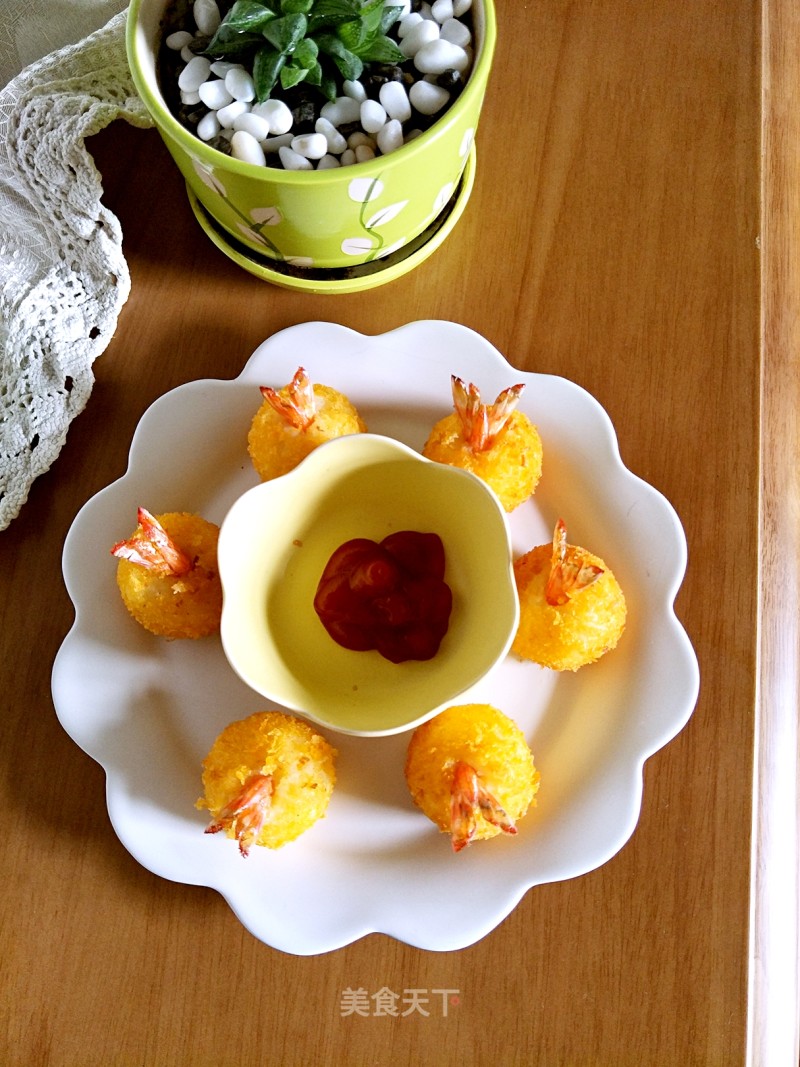 Potato Cheese Shrimp Balls recipe