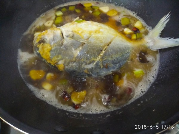 Braised Pomfret recipe