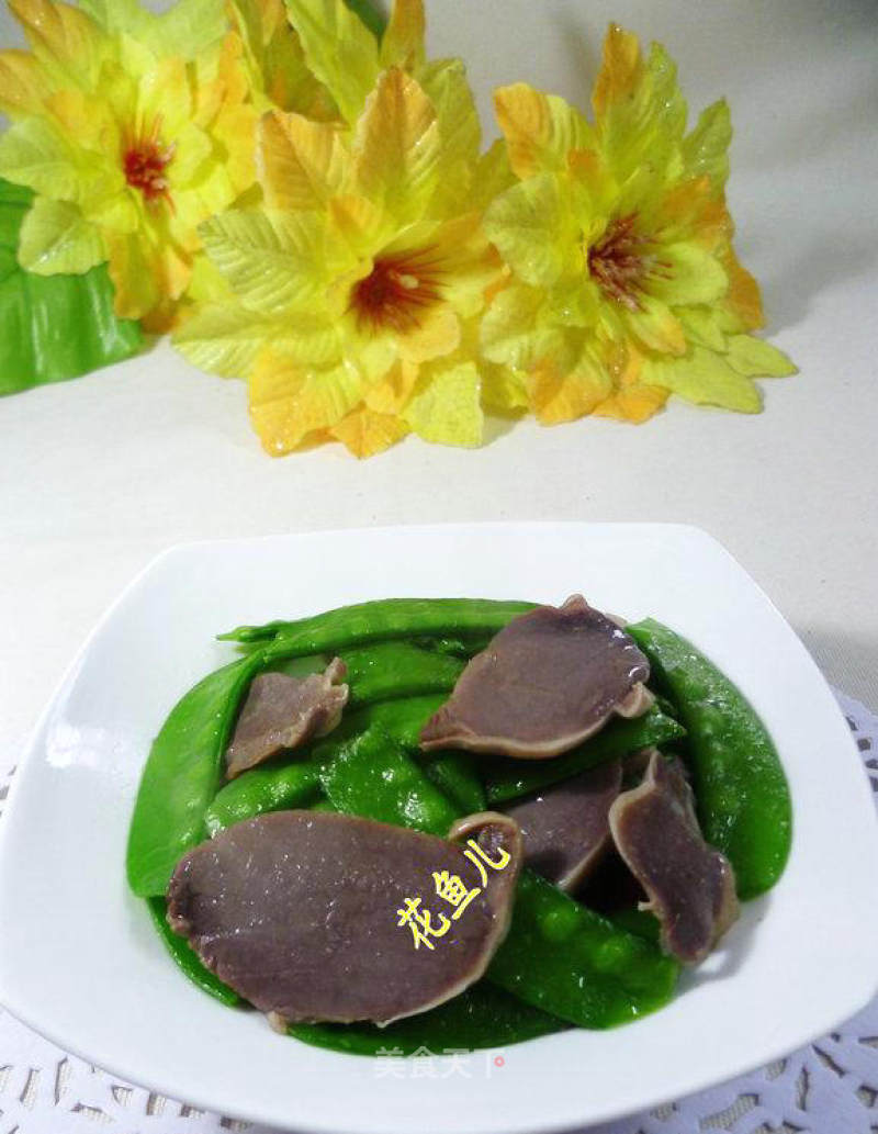 Fried Goose Gizzards with Snow Peas recipe