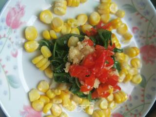 Dandelion Mixed with Corn Kernels recipe