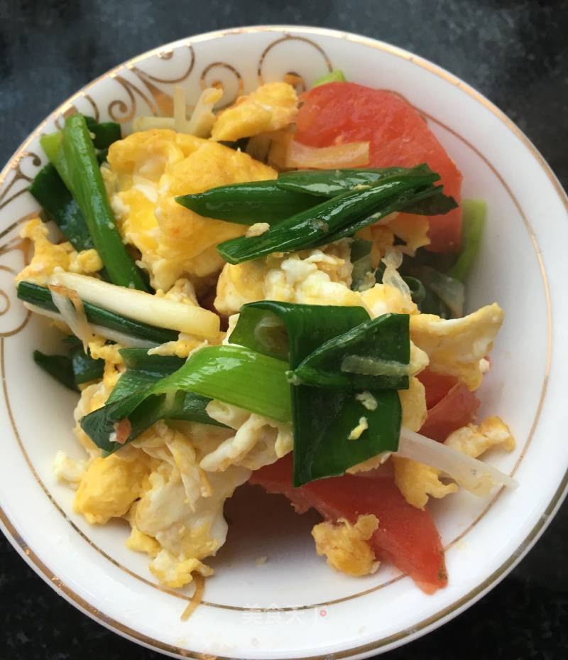 Scrambled Eggs with Spring Onion