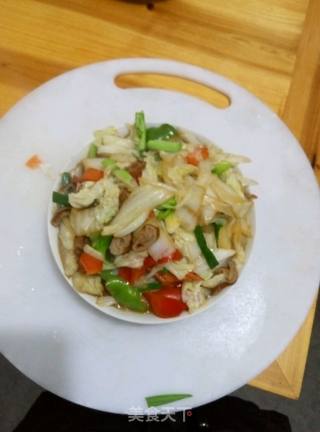 Stir-fried Pig Intestines with Chinese Cabbage recipe