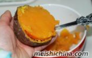 Baked Sweet Potatoes with Cheese Cream recipe