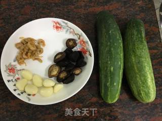 Stewed Cucumber with Mushrooms recipe