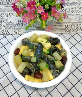 Boiled Black-boiled Chicken with Radish Tofu recipe