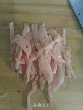 Garland Chrysanthemum Mixed Chicken Shreds recipe