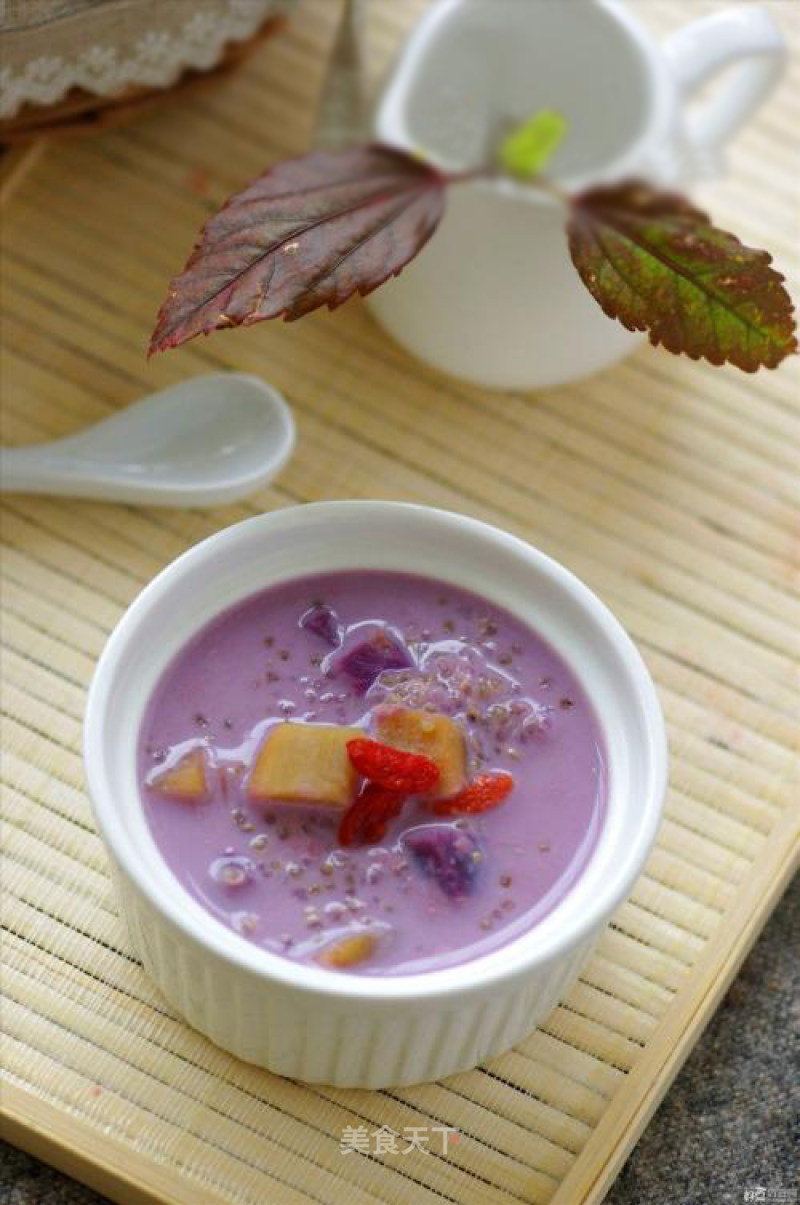 Don't be Greedy for The Cold in The Sauna, Quinoa Coconut Scented Purple Potato Porridge Will Drive Away The Summer Heat! recipe