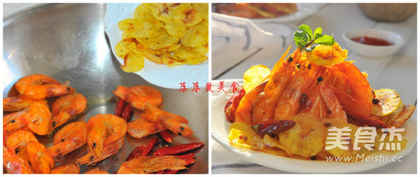 Spicy Potato Chips Shrimp recipe