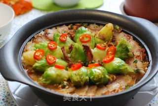 【claypot Rice with Bacon and Vegetables】 recipe