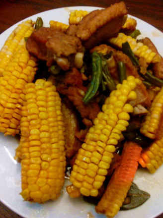 Braised Pork Ribs with Corn Beans recipe