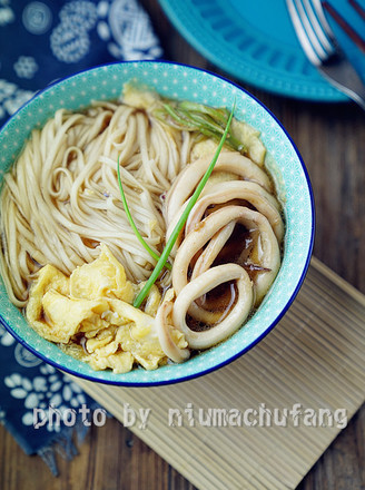 Squid and Egg Noodle Soup recipe