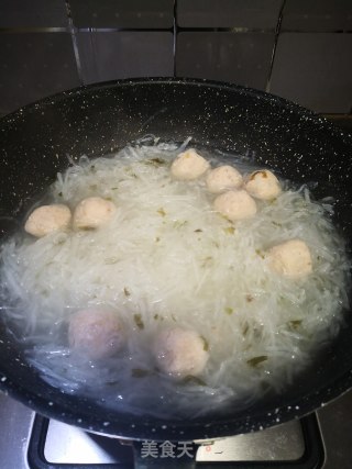 #radish Silk Gong Pill Soup# recipe