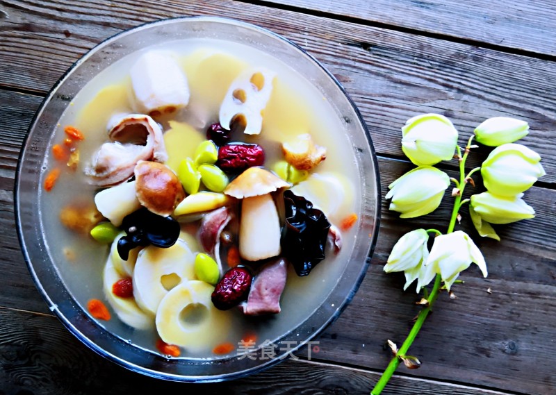 Matsutake Ginkgo Pork Belly Nourishing Soup recipe