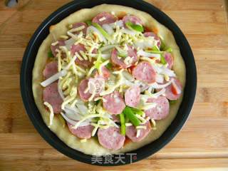 #aca Baking Star Competition# Red Sausage and Vegetable Pizza recipe