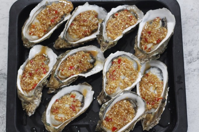 Roasted Oysters with Garlic Sauce recipe