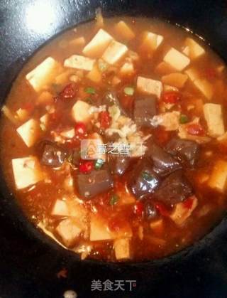 Spicy Duck Blood Tofu recipe