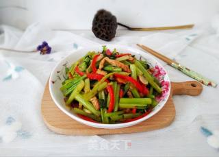 Stir-fried Shredded Pork with Celery and Red Pepper recipe
