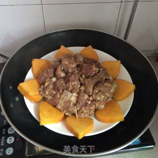 Steamed Pumpkin with Pork Ribs recipe