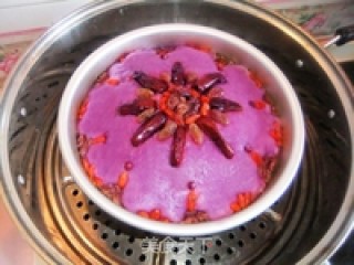 Fruit Purple Sweet Potato Cake recipe