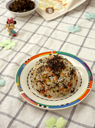 Carrot Fried Rice with Seaweed