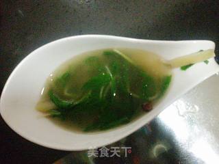 Mountain Mizu and Potato Chips Soup recipe