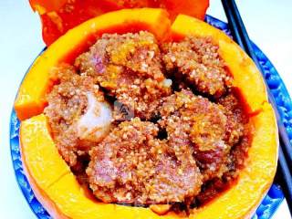 Steamed Spare Ribs with Pumpkin Powder recipe