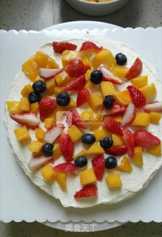 #aca烤明星大赛# Fruit Butter Decorated Flower Cake (eight-inch Super Detailed Edition) recipe