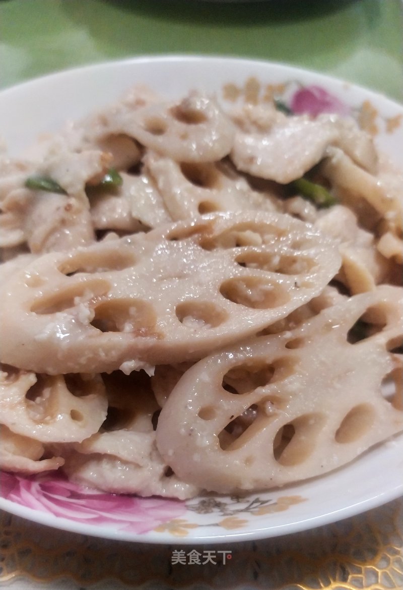 Fried Lotus Root with Chicken Breast recipe